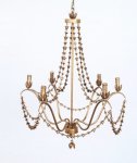 Antique Gold 6 Light Chandelier 90X65CM