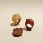 Facet Rings - Pau Marfim Wood