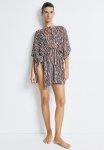 Beach Kaftan - Dark Brown Patterned