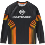 Harley-davidson Men’s H-d Tech Racing Jersey Polyester Long Sleeve Shirt Black