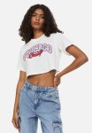 Cropped Printed Top - White