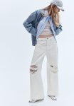 Wide Regular Jeans - Cream