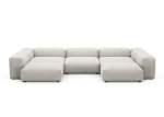 U-shape Sofa - Canvas - Light Grey - 377CM X 241CM