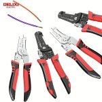 Delixi Electric Wire Stripping Pliers Wire Pressing Pliers Wire Cutting Pliers 20.32CM Multifunctional Pliers For Electrician.