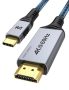 USB C To HDMI Cable 4K@60HZ 8FT Flexible USB Type C To HDMI Cord By Gd