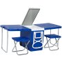 28L Cooler Box Foldable Picnic Table With 2 Chairs