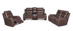 Lara 221 Seater 3 Action With Console Mottled Brown – KLA2215P3AFBMB
