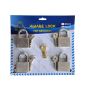 Aware - Security Padlock Set - Individual Keys With Master Key 50MM X 4 Pcs