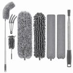 Fuunsoo Microfiber Feather Duster Duster With Extension Pole 30-100 Inches Ceiling Fan Cleaner Duster Retractable Gap Dust Brush