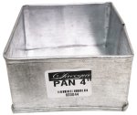 Galvanized Baking Pan 4& Square 5CM Height