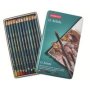 Artists Coloured Pencil Set In Metal Tin 12
