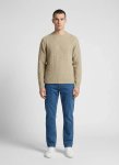 Knitted Sand Sweatshirt - XXL Brown