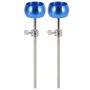 2 Pcs Bass Drum Pedal Beater Hammer Head Percussion Instrument Blue