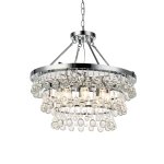 Mus E Chrome & Crystal Chandelier
