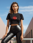 Zip It Crop - Black - Medium