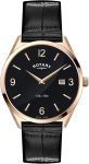 Ultra Slim Black Leather Men's Watch GS08014 04