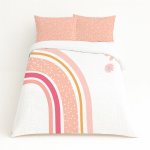 Kids Duvet Set Pastel Rainbow Colour Rainbow