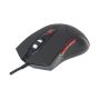 Manhattan Wired Optical Gaming Mouse With Leds - USB Six Button With Scroll Wheel Adjustable Dpi LED Lighting Black With Red Buttons