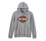 Men’s Bar & Shield Hoodie – Medium Heather Grey