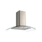Falco 90CM Curved Glass S steel Chimney Extractor FAL-90-38SG