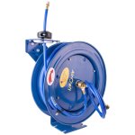 AirCraft Air Hose Reel 8 X12MM Pu Hose 15M With 1 4" Bsp Fitting Metal Case