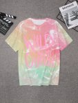 Wild Like My Curls Print Tee Girls Stylish & Trendy Tie Dye T-Shirt For Spring & Summer Girls Comfy Clothes For Daily Street Wea