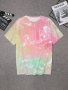 WILD LIKE MY CURLS Print Tee Girls Stylish & Trendy Tie Dye T-shirt For Spring & Summer Girls Comfy Clothes For Daily Street Wear