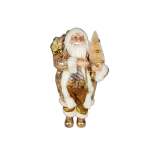 Goldair Gold And White Santa 45CM