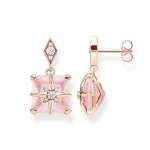 Rose Gold Filigree Star On Stone Earrings