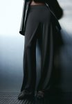 Straight Jersey Trousers - Black rhinestones