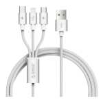 Orico 3IN1 USB2 To 1XUSB-C|1XMICRO|1XLIGHTNING Cable - Silver