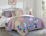 Bedspread Set - 5 Piece Microfiber Butterfly Lady - Queen