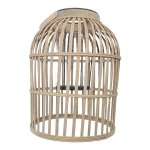 Bamboo Lantern Glass Candle Holder 32.5CM
