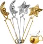 4 Pcs Stainless Steel Tea Infuser Set Metal Tea Strainers With Long Handle