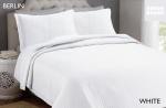 Simon Baker Berlin Bedspread White Various Sizes - Three Quarter - 180CM X 250CM + 1 Pillowcase 50CM X 70CM + 5CM White