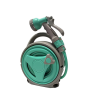 Portable Garden Hose & Reel With Spray Nozzle - 15M - Lake Green