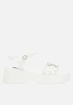 Madison Jacquenette Chunky Sandal - White