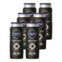 Nivea Men Active Clean Shower Gel / Body Wash - 6 X 500ML