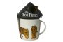 Porcelain Tea Cup Tiger With 4 Teabags 400ML