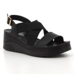 Pierre Cardin Blair Wedge Sandal - Black - 8
