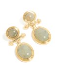 Goldair Gold Plated Vintage Semi Precious Stone Drop Earrings