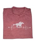 Horse Print T-Shirt Red HTS5