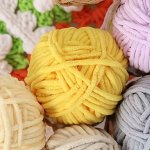 1PC Handmade Diy Braided Medium Thick Wool Line Ice Strip Line 50G SET 60M SET For Diy Crocheting And Knitting Scarf Crochet Sho