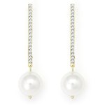 Elegant Crystal Pearl Drop Earrings
