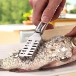 1PC Fish Scale Scraper Stainless Steel Multifunctional Scraper Fish Scale Cutting Tool Fish Scale Planing Tool Fish Killing Tool