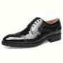 Men's Wing-tip Brogue Shoes Formal Dress Breathable Anti-skid Lace-up Shoes For Business Office Spring Summer And Autumn