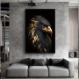 Black Eagle Canvas Art Print - Frameless Wall Decor For Living Room & Bedroom Contemporary Animal-themed Poster