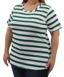 Ladies Stripe Tee - 60 Emerald