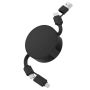 100W Retractable USB C Cable 4-IN-1 Multi Charging Cable Fast Charging - Black