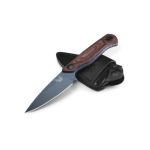 Dacian Brown Micarta Handle With Blue Titanium Cerakote Blade Finish